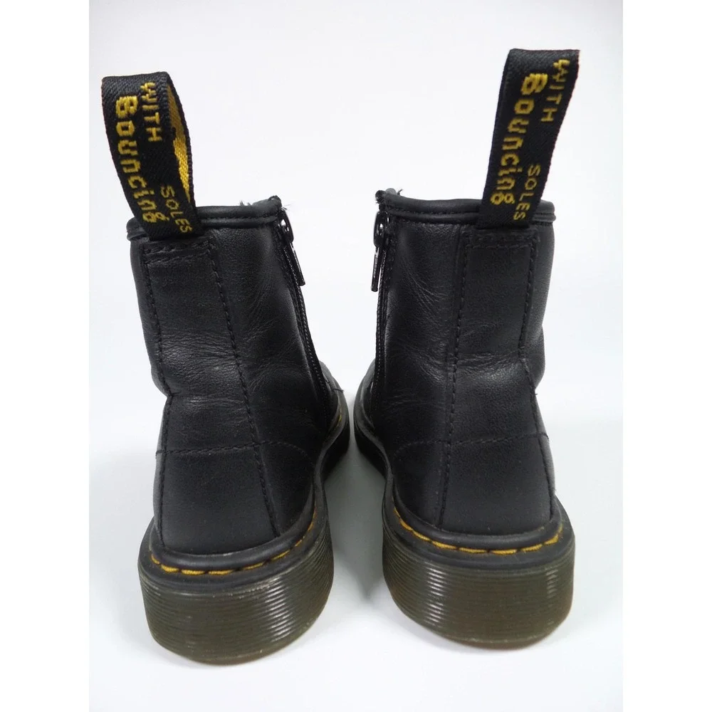 Dr Martens‎ Junior Shoes Youth Size 13 Black Leather Boots Zip Lace Up 1460J